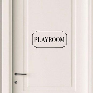 Playroom door decal, custom playroom door, Kids decal, home decor, sticker, decal, wall, kitchen, toyroom, door, door decal , pantry decal