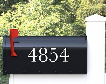 Personalized Mailbox Numbers - Street Address Vinyl Decal - Custom Decorative Numbering Street Name House Number Gift- Housewarming