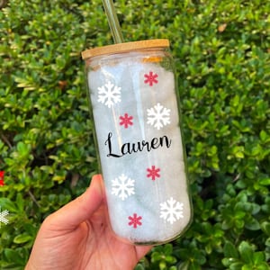 Christmas Tumbler, Christmas Coffee Mug, Christmas Iced Coffee Glass, Hot Chocolate Mug, Christmas Glasses, Teacher Gift, Iced Coffee Cups,