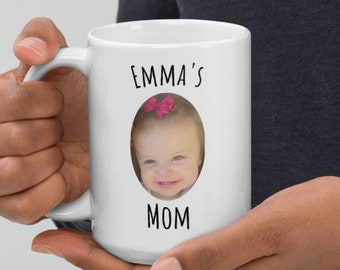 Custom Baby Face Mug, Personalize Child Photo Coffee Cup for Dad / Mom, Mug with Baby Picture,Mothers Day Gift, Christmas Grandchild Mug