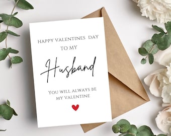 Valentines Day Card for Husband, Happy Valentines Card For Her Valentine's Day Card For Husband, Husband First Valentine Card,Printable Card
