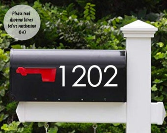 Mailbox Decal, Mailbox Numbers Decal, Mailbox Vinyl Decals, Mailbox Makeovers, Mailbox Name Decal, Mailbox Designs, Custom Mailbox Decals