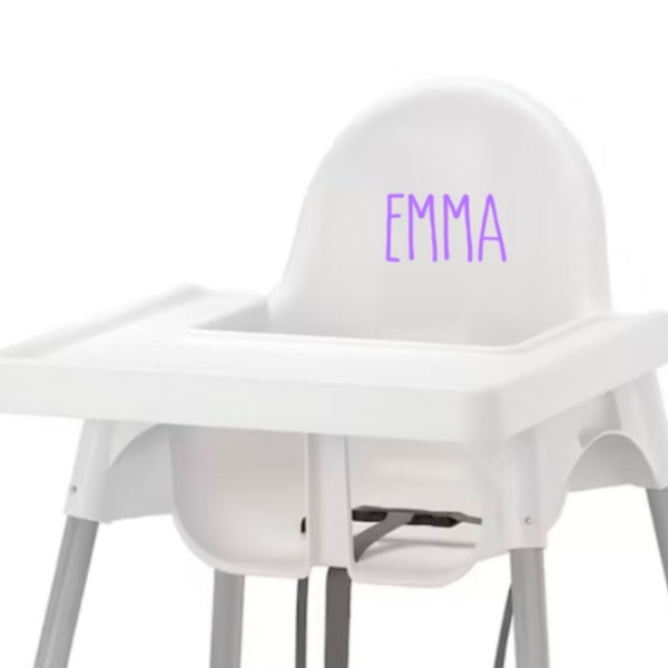 Personalized Name Decal For High Chair | High Chair Accessory | Easy To Apply Name Decal | Permanent Decal for Baby Chair | Baby high Chair