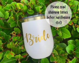 Stainless steel, Stemless wine tumblers, Bridesmaid gift, Double wall insulated Tumbler, Bachelorette party favors, Wine tumbler, bridesmaid