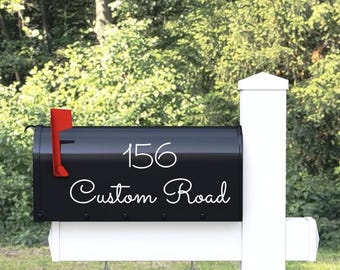Personalized Mailbox Numbers -Street Address Vinyl Decal-Custom Decorative Numbering Street Name House Number Gift- Housewarming Gift