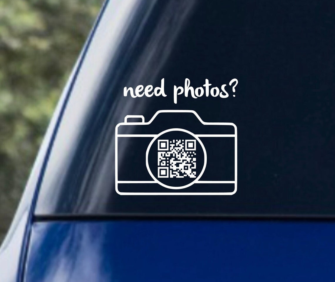 Need Photos Decal, Camera Scan Code Decal, Photographer Decal, Design ...