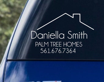 Realtor car decal, car decal for realtor, real estate agent decal, real estate agent decals, real estate agent advertising,car decal realtor