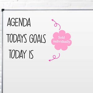 Decals For Classroom Customized Whiteboard Magnets Elementary Jr High Decor Colorful Magnets Days of the Week Schedule Cards Visual Decals