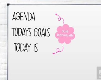 Decals For Classroom Customized Whiteboard Magnets Elementary Jr High Decor Colorful Magnets Days of the Week Schedule Cards Visual Decals
