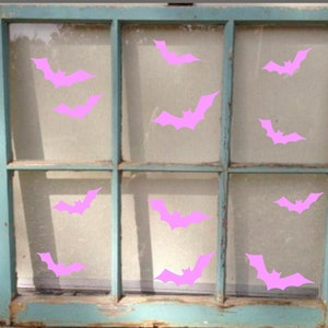 Pastel Halloween Decal, Halloween Sticker, Halloween Window Decal, Bat Decal, Halloween Decoration,pink halloween window stick,bats for wall