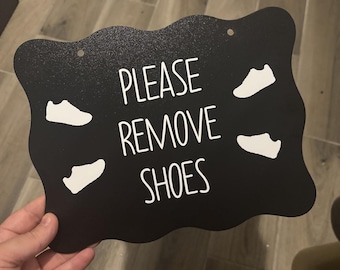 No Soliciting,Please Remove Your Shoes Sign, No Shoes Sign, Remove Shoes Sign, Front Door Sign, Front Door Hanger, Shoes Off Sign,