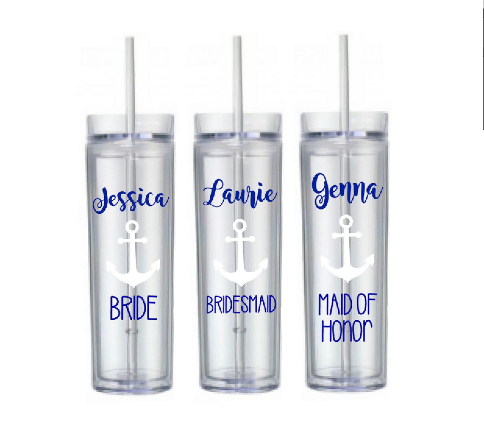 Peach Beach Social Club Bachelorette Party Thermal Wine Tumbler