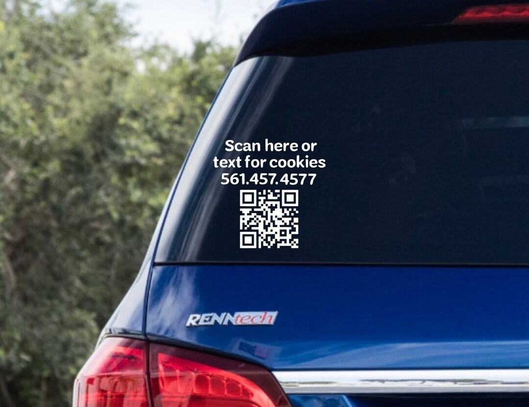 Girl Troop Custom QR Code Square Stickers, Indoor Outdoor Digital