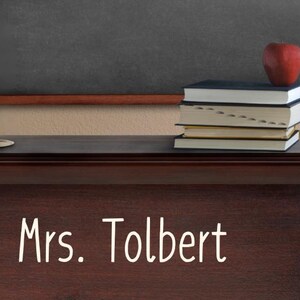 Decal for Classroom Decor Teacher Name Vinyl Decal for Desk or Whiteboard Classroom Door Decal for Teacher Gift Teacher Desk Decal Teacher