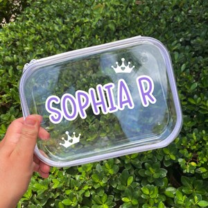 Personalized Pencil Cases for Kids – Custom Name Pencil Box, Art Supply Organizer, Crayon Box, Back to School Supply, Gift, Princess theme