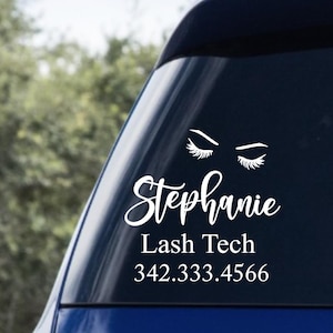 Lash tech car decal, lash tech decal, lash tech decals, lash tech gift, gift for lash tech, lash tech car decals, car decals, car decal,lash