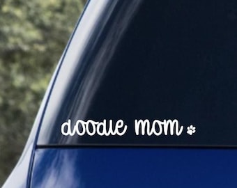 Doodle Mom Vinyl Decal, Doodle Car Decal, Doodle Gift, Doodle Vinyl Sticker, Doodle Lover Decal, Doodle Laptop Decal, Doodle Mom Decal