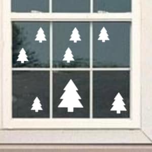 Christmas tree decal, christmas window decals, holiday window decor, holiday window decal, christmas window decor, window decal, holiday