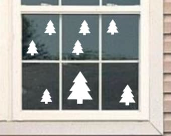 Christmas tree decal, christmas window decals, holiday window decor, holiday window decal, christmas window decor, window decal, holiday