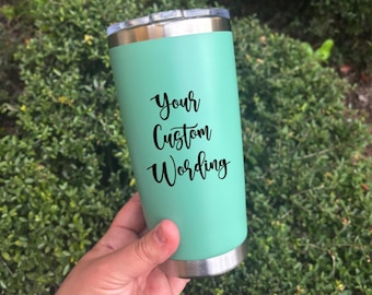 Personalized 20OZ Stainless Steel Travel Mug,Vacation Trip Cup, Engraved Custom Logo Tumbler, Birthday Trip Cruise Cup, Friend Gift,Coworker