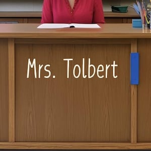 Decal for Classroom Decor Teacher Name Vinyl Decal for Desk or Whiteboard Classroom Door Decal for Teacher Gift Teacher Desk Decal Teacher
