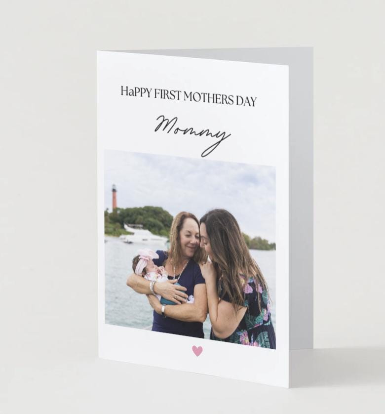 Benutzerdefinierte erste Muttertagskarte, Mamakarte, Muttertagsandenken, erstes Muttertagsgeschenk, Karte für neue Mutter, personalisierter 1. Muttertag