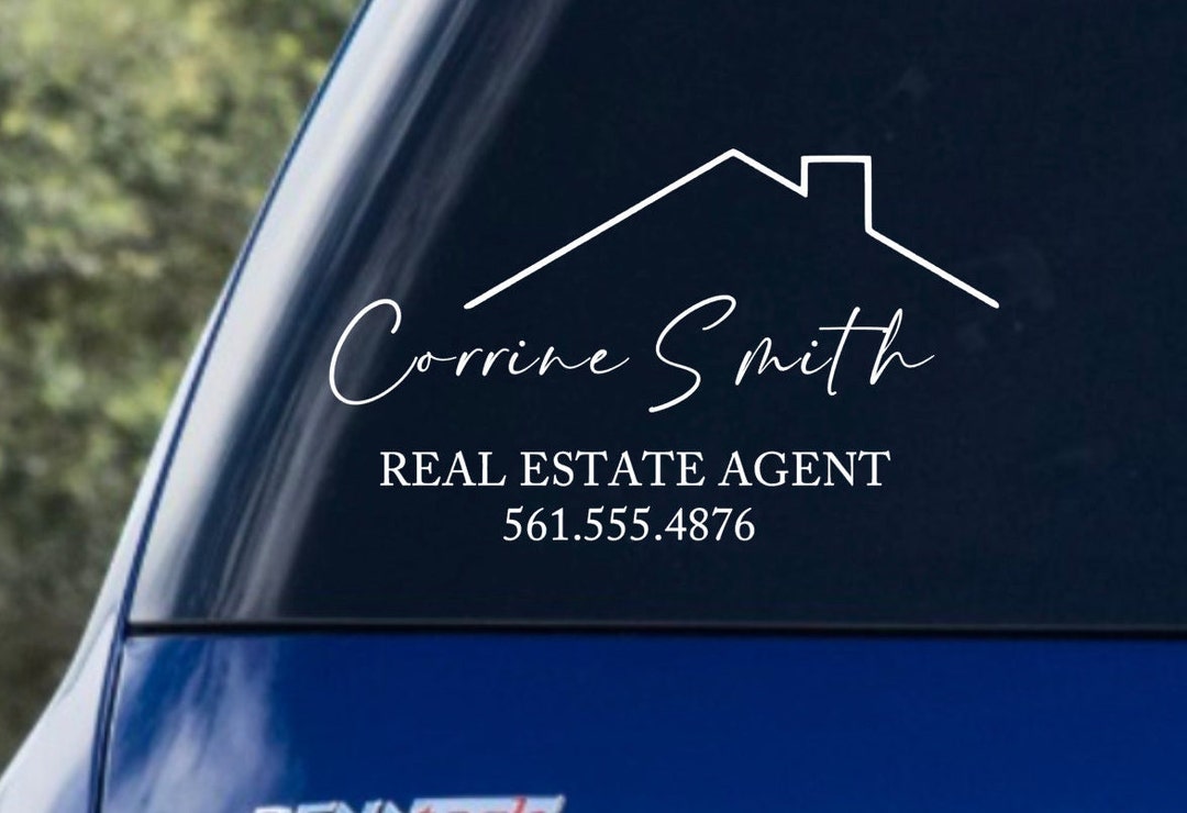 Custom Realtor Decal REALTOR Decal Real Estate Agent Decal Real Estate Decal Vinyl Decals Decal