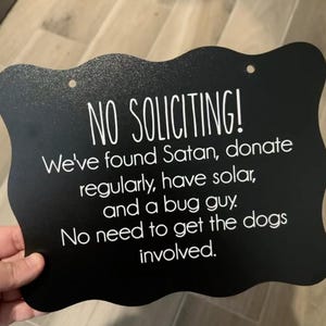 No Soliciting Sign Funny, Do not ring the door bell,Do not knock sign,dogs will bark, door sign, farmhouse, custom sign, Funny door sign