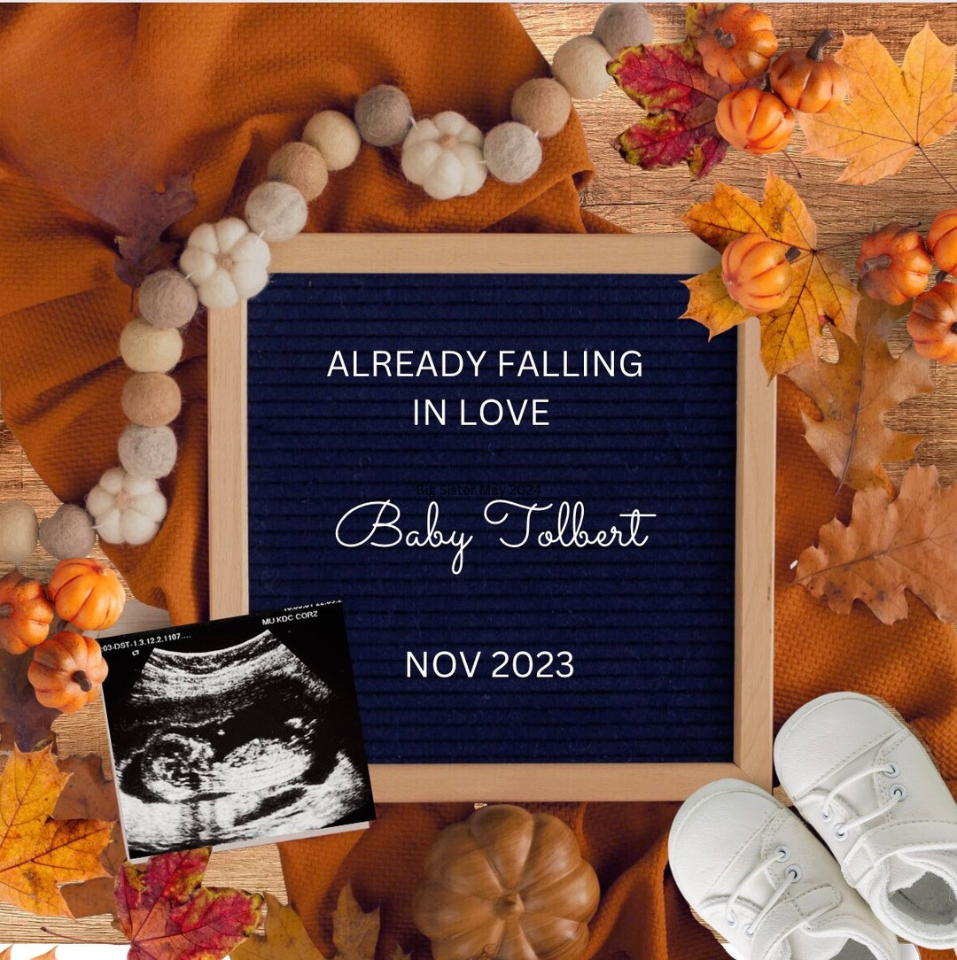 Editable Fall Pregnancy Announcement, Pregnancy Announcement Template Editable Fall Pregnancy Announcement, Pregnancy Announcement Template