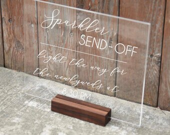 Sparkler Send Off Acrylic Wedding Sign,Lucite Sparkler Send Off Acrylic Sign for Wedding Decor ,Wedding Sparklers Sign, Acrylic Sign Wedding
