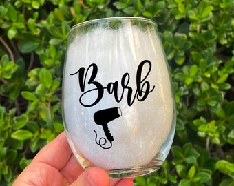 Hairdresser Tumbler, Hairdresser Gift, Hair Stylist Gift, Cosmetology, Personalized Hair Dresser Wine glass, Beauty Salon, Beautician Gifts
