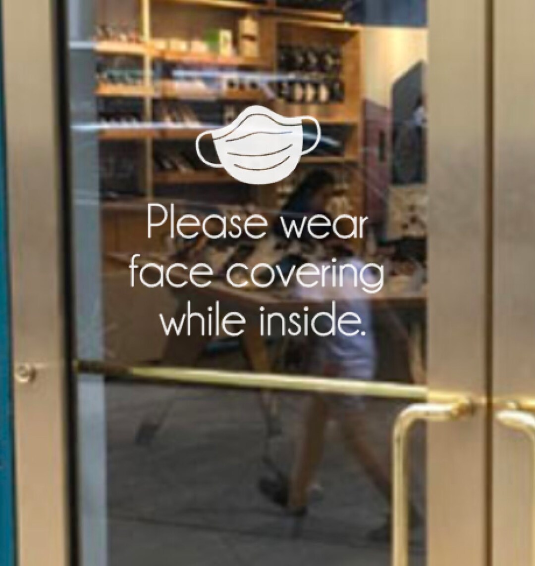 Please Wear a Mask for Window Decal, Wear a Mask Sign, Wear a Mask ...