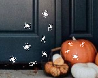 Halloween Spiders Spider Wall Decal Stickers Seasonal Holiday Vinyl Wall Decals Stickers Prank Party Home Decor Craft Gift DIY Spider decals