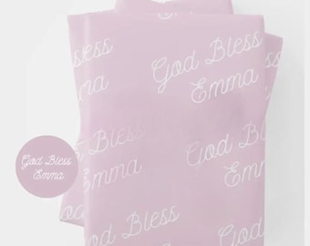 Baptism Personalised Wrapping Paper / Baptised Gift Wrap / Polka Dot Wrapping Paper / Jesus Wrapping Paper / Girls Boys Baptism / Gift Wrap