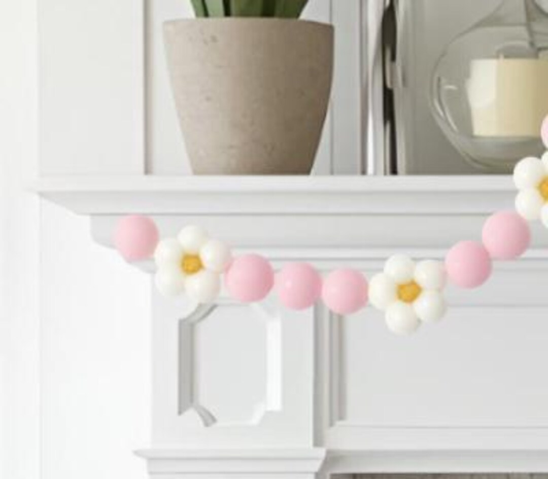 Window Garland Spring Felt Spring Garland for Easter Garland Mantel Decor, or Felt Daisy ...