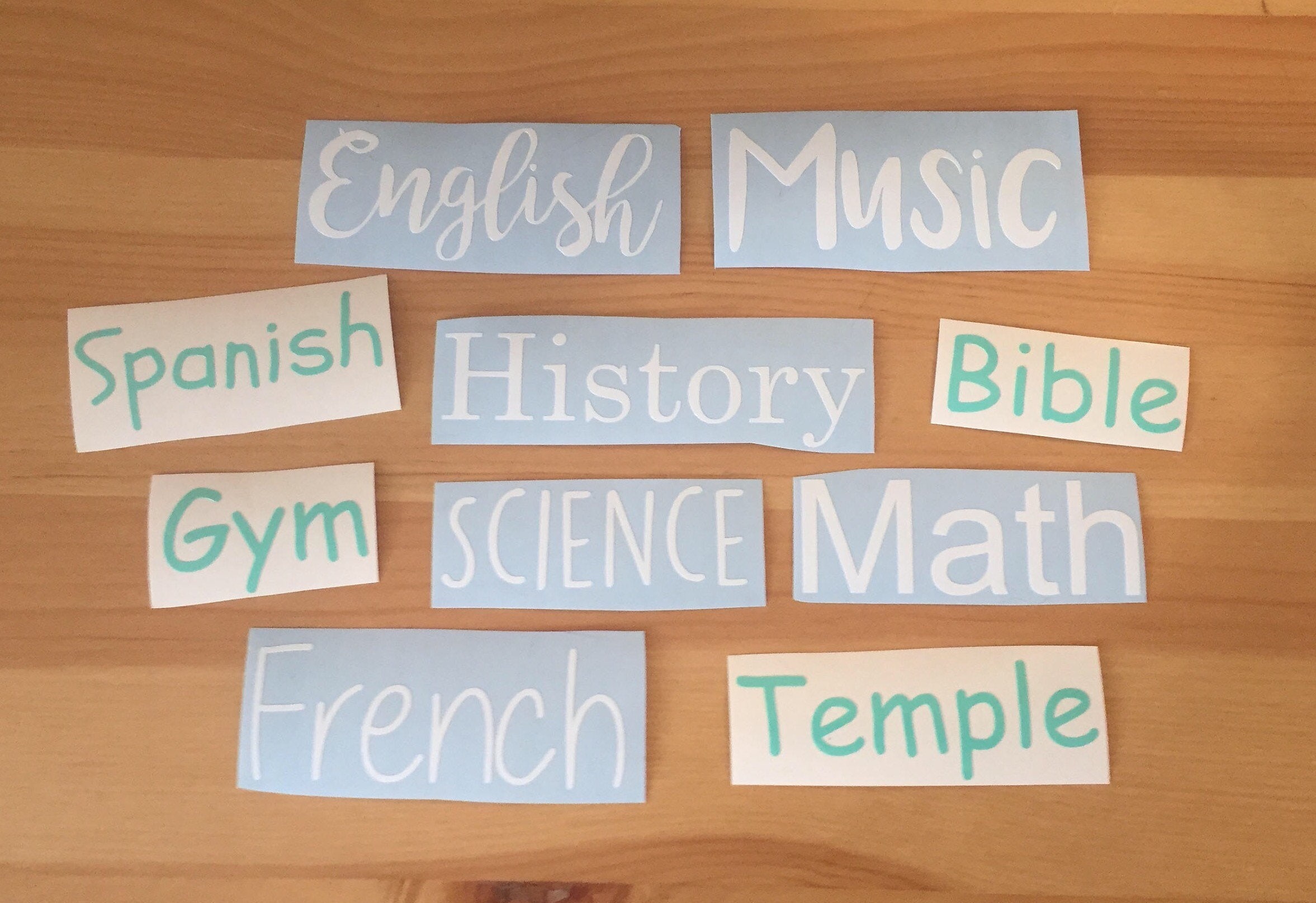 binder subject decals binder labels school decal etsy