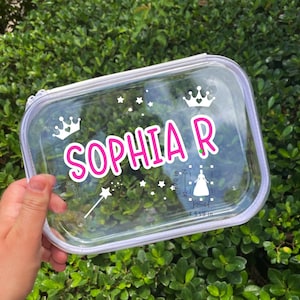 Personalized Pencil Cases for Kids – Custom Name Pencil Box, Art Supply Organizer, Crayon Box, Back to School Supply, Gift, Princess theme