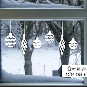 Vinyl Holiday decal / christmas window decals, Winter decals, christmas wall decals, christmas wall art, ornament window decoration
