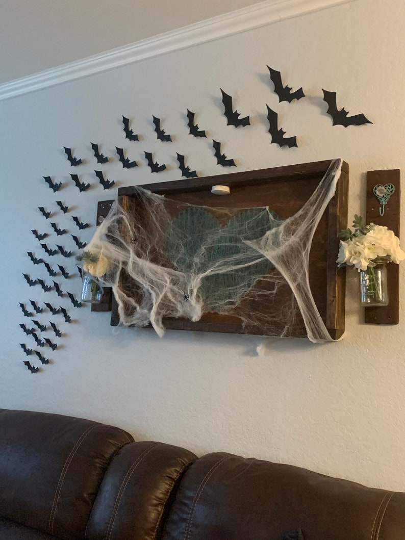 Black Bats Halloween Bats Wall Bats Card stock Bats image 2