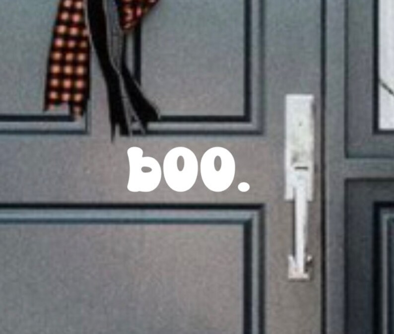 BOO Vinyl Door Decal Halloween Door Decal Fall Decor Porch Decor