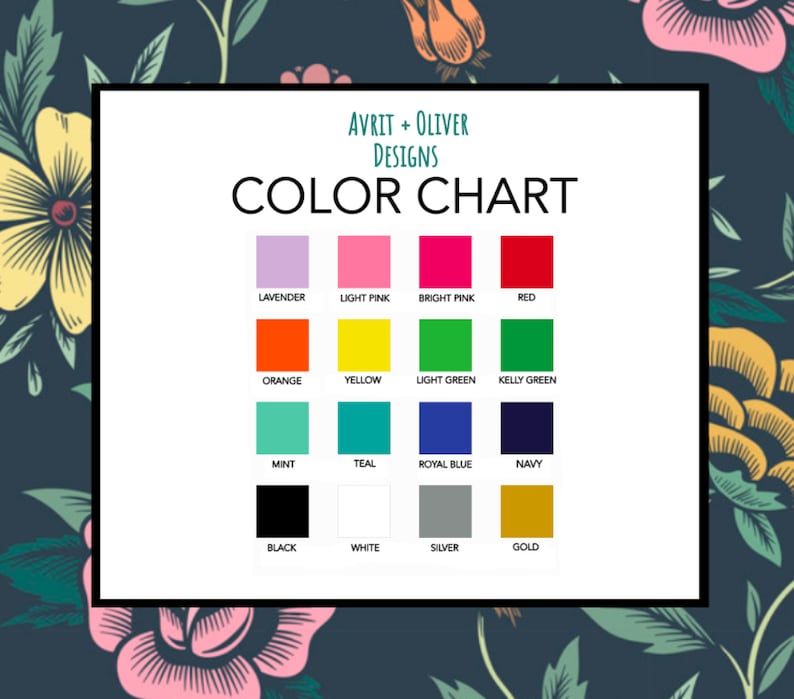 Peut inclure: Nuancier de couleurs avec 12 &eacute;chantillons de couleurs, dont la lavande, le rose clair, le rose vif, le rouge, l'orange, le jaune, le vert clair, le vert fonc&eacute;, la menthe, le bleu sarcelle, le bleu royal et le bleu marine. Le nuancier comprend &eacute;galement le noir, le blanc, l'argent et l'or.