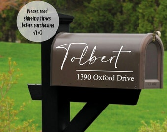 Custom Name & Address Mailbox decal - Mailbox Personalization, Custom Mailbox Decal, Mailbox Sticker, Address Sticker, Personalized Mailbox