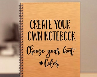 Custom Journal, Personalized Notebook,Custom Notebook with Logo,Custom Journal,Writing Journal, Custom Spiral Notebook, Custom Text Journal,