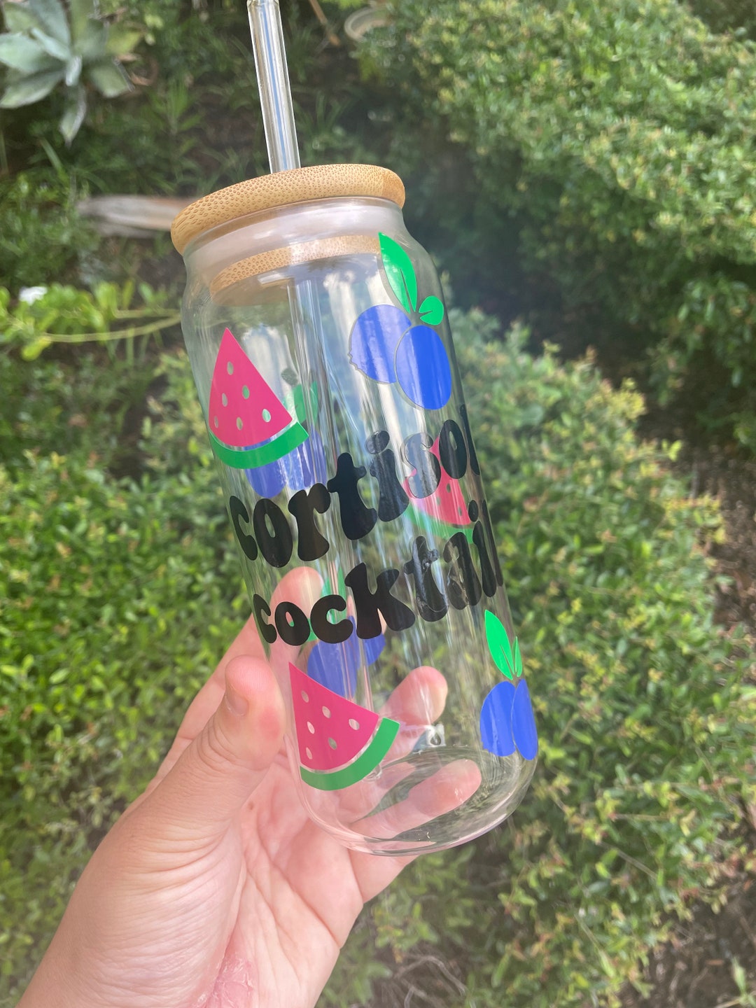 Personalized Name Iced Coffee Cup Soda Beer Can Glass With Lid and ...