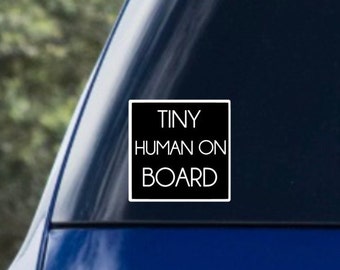 Baby On Board Car Decal | Minimal Baby On Board Sticker | Baby Shower Gift | Minimalistic Baby Gift | Modern Baby In Car Decal Sticker