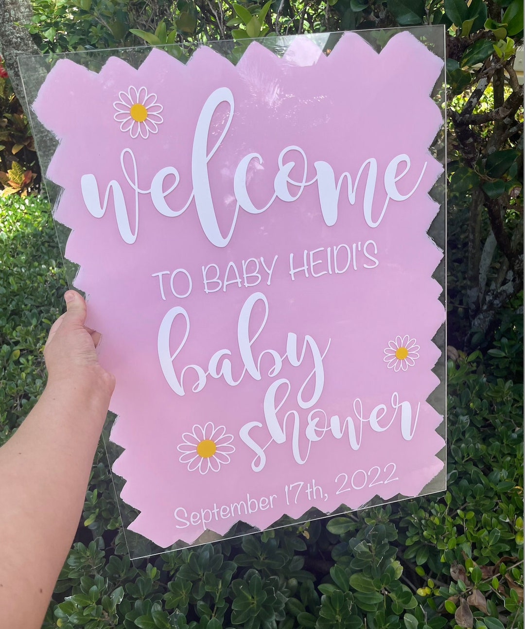 Sunflower Baby Shower Sign, Girl Rustic Sunflower Baby Shower