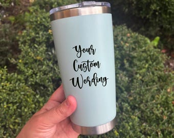 Custom Logo Tumblers: 20 oz Stainless Steel Corporate Gifts ,Vacation Trip Cup, Engraved Custom Logo Tumbler, Birthday Trip Cruise Cup,