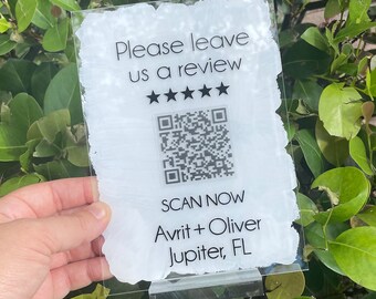 Business Review Link or Social Media Scannble code|Salon Sign|Beauty Sign | Hairdressers Beautician Sign |Barcode Scan | Small Business Sign