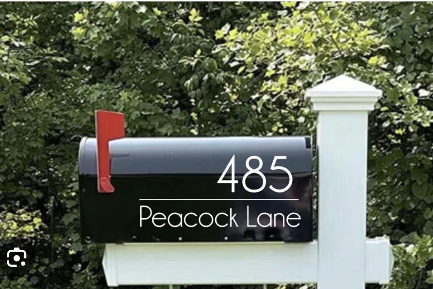 Modern Name and Address Mailbox Decal | Street Address Mailbox | Address for Mailbox | Personalized Mailbox | New Home | Curb Appeal | Decal