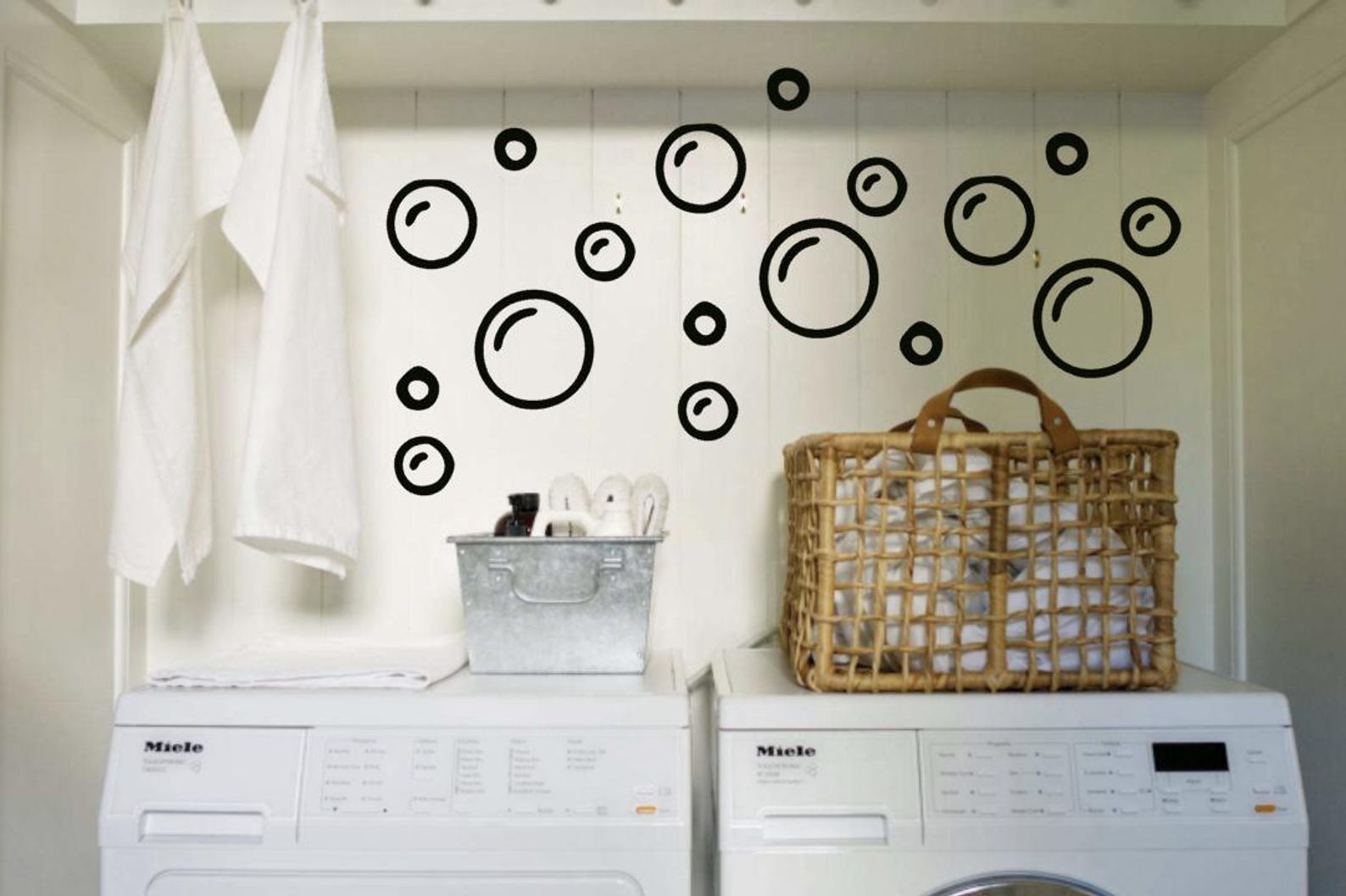 Bubbles Laundry Wall Decals - Laundry Room Decals - Laundry Decor ...